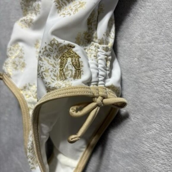 Cabana Llife Girl's Toddler 2T White Gold Swimsuit Cover-Up Set UPF Protection - Picture 5 of 15